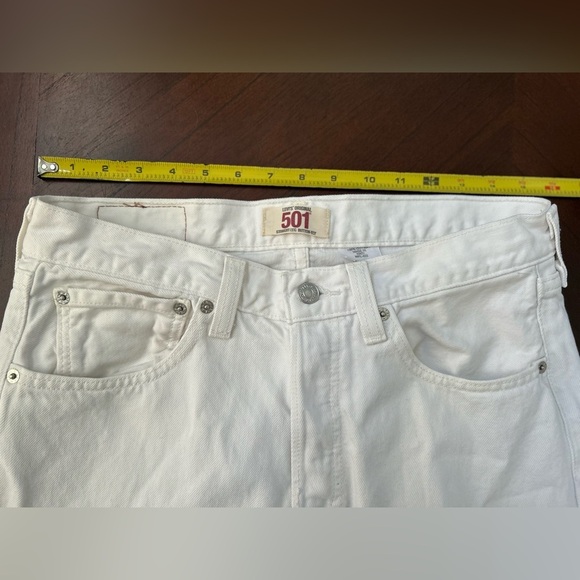 Levi's 501 Men's Straight White Jeans size w32 L30 - Picture 6 of 11